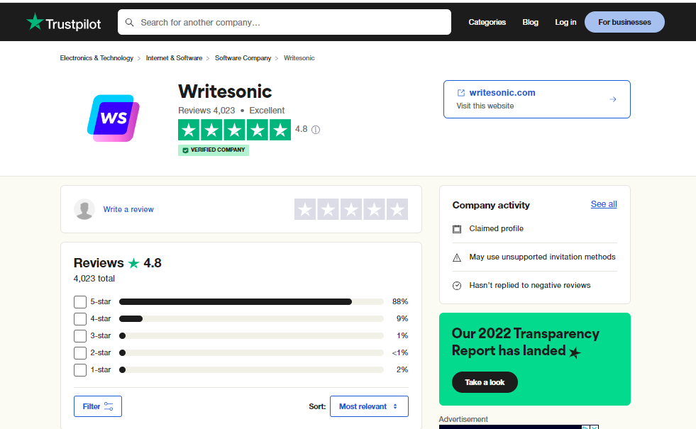 writesonic review